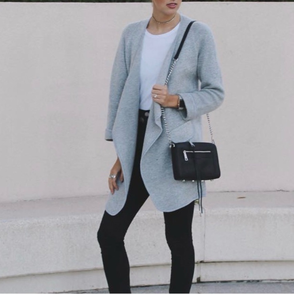 Chicwish Just Knitted Open Coat in Grey